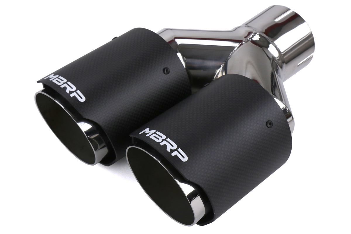 MBRS48003CF MBRP Street 3in Quad Tip Cat Back Exhaust - 2015+ WRX / STI-Carbon Fiber,