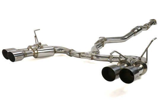 INVHS15STIGM4SS Invidia Gemini (R400) Quad Tip Exhaust - 2015+ WRX / 2015+ STI-Stainless Steel,