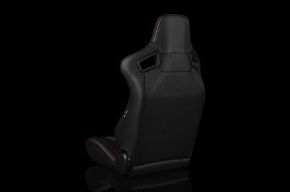 BRMBRR1X-BDRS Braum Elite-X Series Sport Seats - Black Diamond (Red Stitching) Pair - Universal,