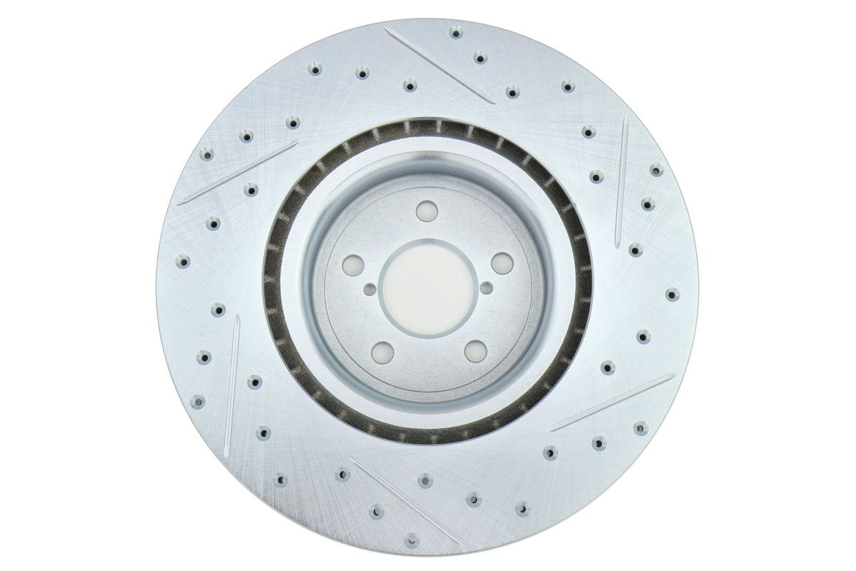STT227.47019R Stoptech C-Tek Sport Drilled and Slotted Rotor Single Front Right - Subaru STI 2004,