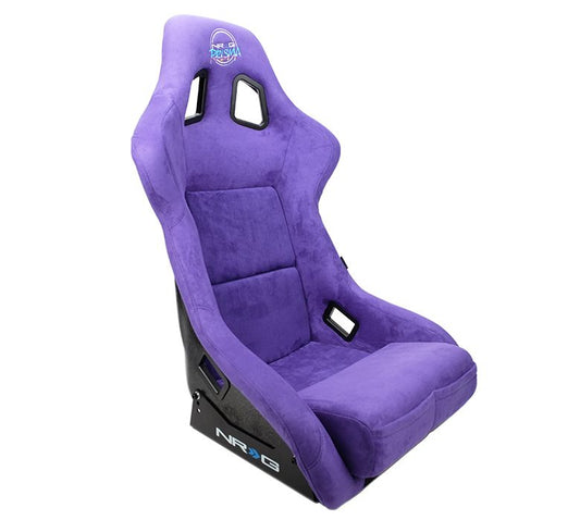 NRGFRP-302PP-PRISMA NRG Innovations FRP Bucket Seat PRISMA Edition with pearlized back. All Purple alcantara vegan material. (Large),
