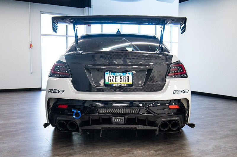 SCDLT-WRX15BKLED-SQ-TM Spec-D Sequential LED Tail Lights - 2015+ WRX / STI-Glossy Black-Clear Lens-Red LED Bar,