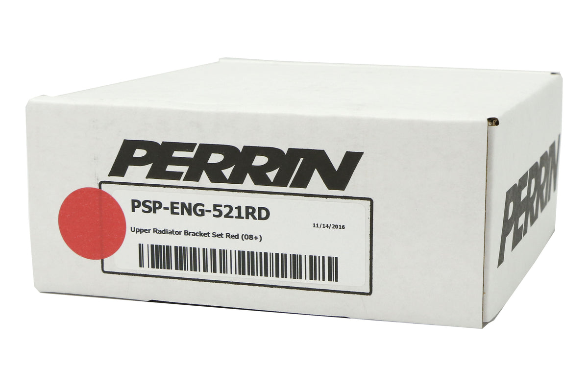 PERPSP-ENG-521RD PERRIN Upper Radiator Bracket Set Red - Subaru WRX 2008-2014 / STI 2008-2014,