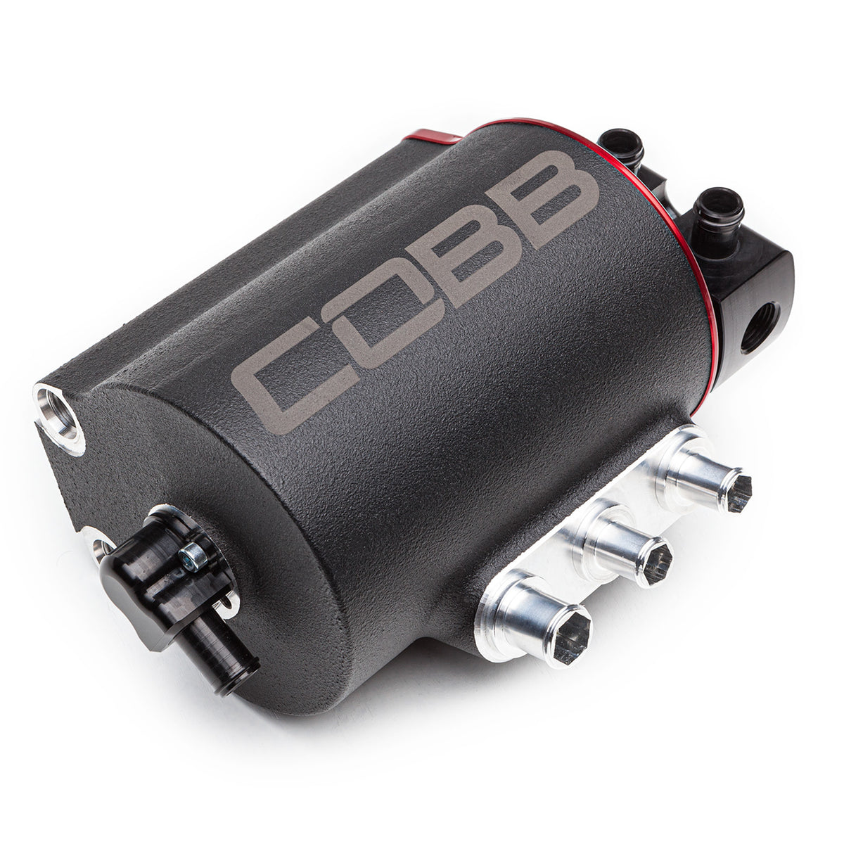 COB811615 COBB Tuning Air Oil Separator Black/Red - 2002-2007 Subaru WRX / 2004-2007 STI,