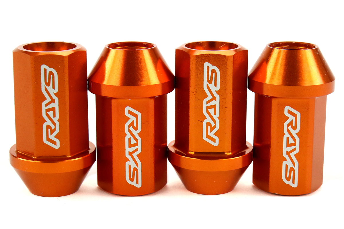 VLKWDURA4212125O Rays Dura-Nut L42 Straight Type lug nuts - 2015+ WRX / 2015+ STI / 2013+ BRZ / 2014+ FORESTER-Orange,