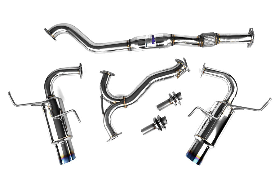 INVHS11STIGTT Invidia Dual N1 Resonated Exit Exhaust (Polished or Titanium Tip) - 2014+ Forester XT-Titanium Tips,
