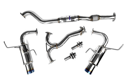 INVHS11STIGTT Invidia Dual N1 Resonated Exit Exhaust (Polished or Titanium Tip) - 2014+ Forester XT-Titanium Tips,