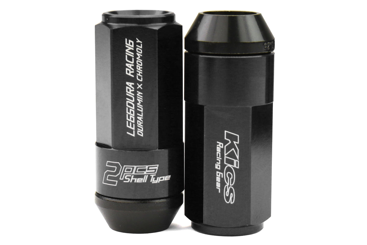 KICWCL5313K Project Kics Leggdura Racing Shell Type Lug Nut 53mm (Closed-End) - 2015+ WRX / 2015+ STI / 2013+ FT86-Black,