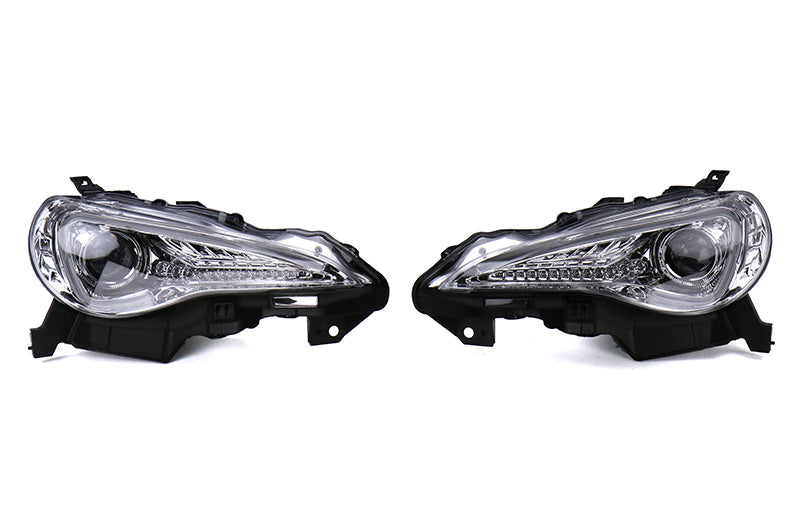 SCDLHP-FRS12-TM Spec-D Projector Headlight with Chrome Housing Boomerang Style Headlight - 2013-2020 FRS / BRZ / 86,
