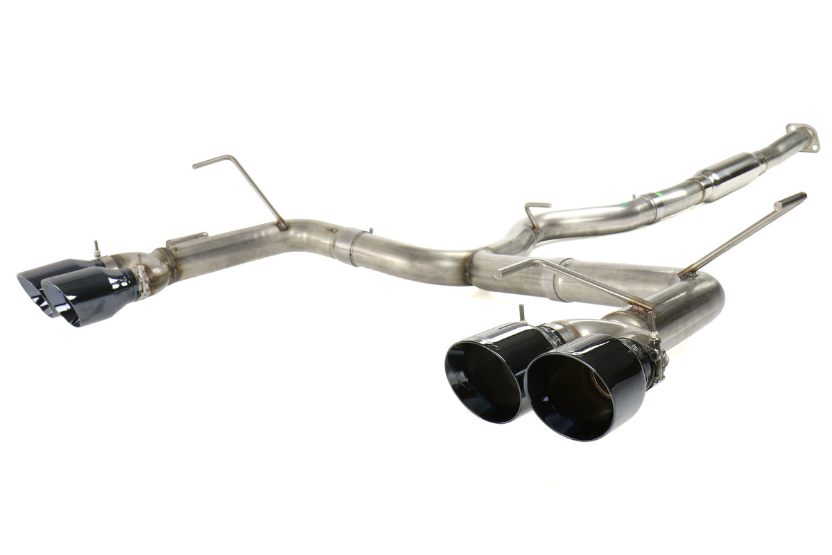 AWE3020-43066 AWE Track Edition Exhaust Diamond Black Quad Tips (102mm) - 2015+ WRX / STI,