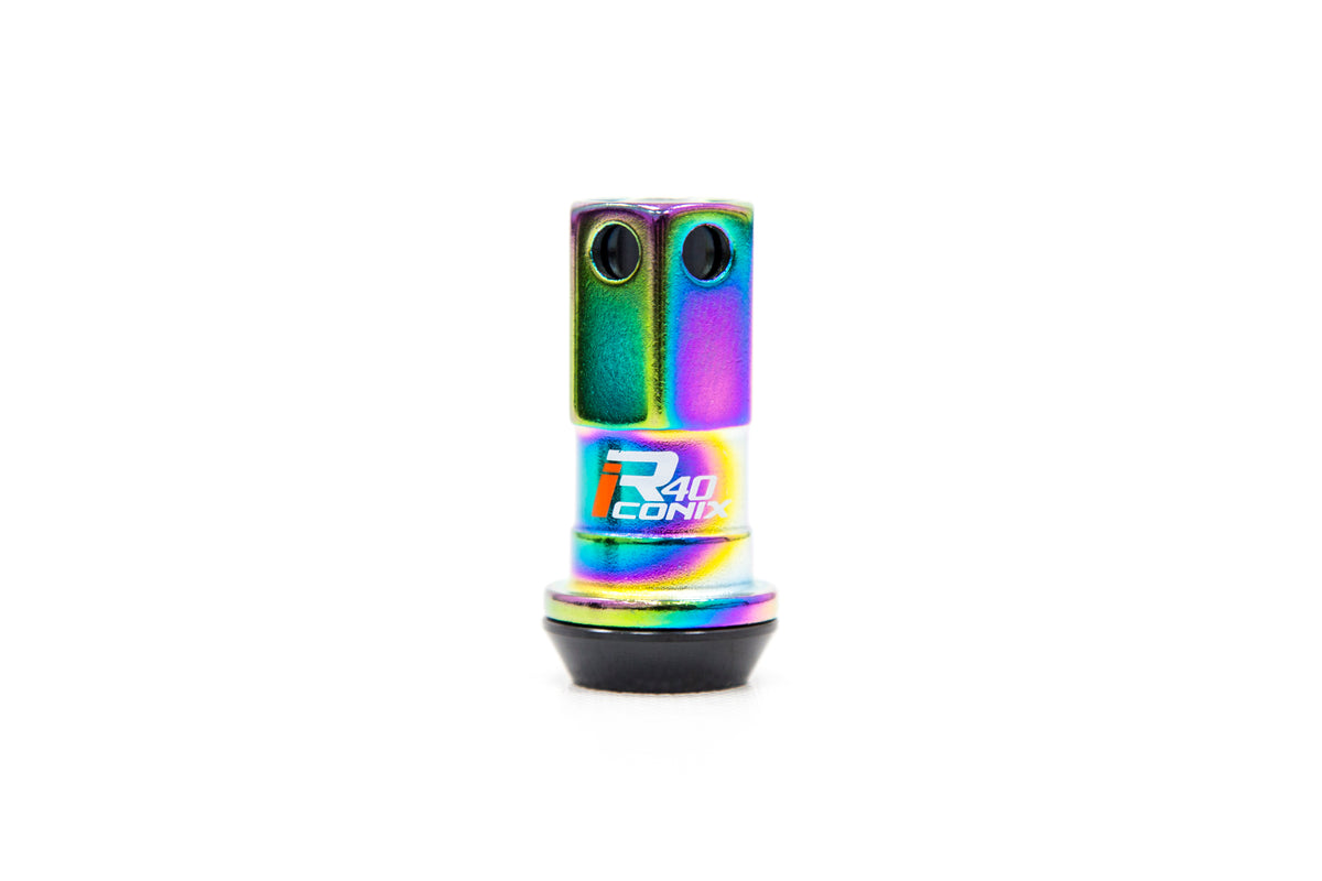 KICWRIA13NK Project Kics R40 Iconix With Aluminum Cap and Locks - 2015+ WRX / STI / 2013+ FT86 / 2014+ Forester -Neo Chrome,