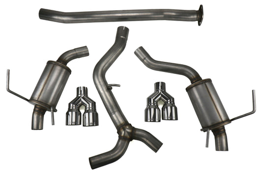 MBRS4800304 MBRP Street 3in Quad Tip Cat Back Exhaust - 2015+ WRX / STI-Stainless Steel,
