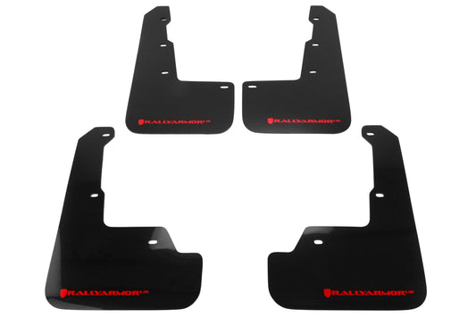 RALMF32-UR-BLK/RD Rally Armor Mud Flaps - 2015+ WRX / 2015+ STI-Black Mud Flap with Red Logo,