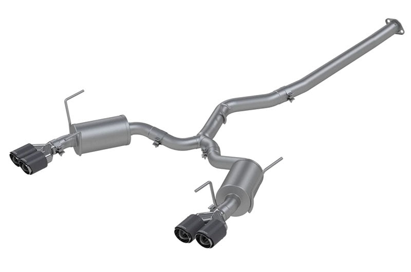 MBRS48003CF MBRP Street 3in Quad Tip Cat Back Exhaust - 2015+ WRX / STI-Carbon Fiber,