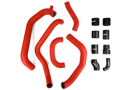 PERPSP-ITR-430-2RD/BK PERRIN Boost Tube Kit Red Piping Black Couplers - 2008-2014 Subaru STI,