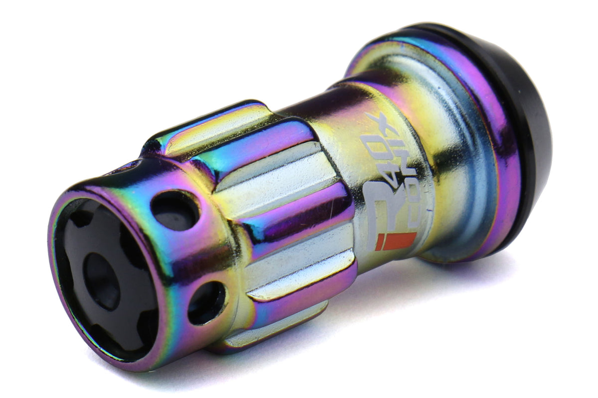 KICWRIA13NK Project Kics R40 Iconix With Aluminum Cap and Locks - 2015+ WRX / STI / 2013+ FT86 / 2014+ Forester -Neo Chrome,