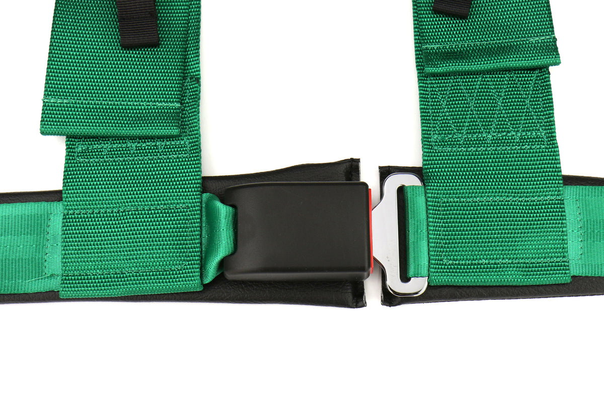 TAK70003-H2 Takata 4 point Street Belt 3" w/ ASM (Green) - Universal,