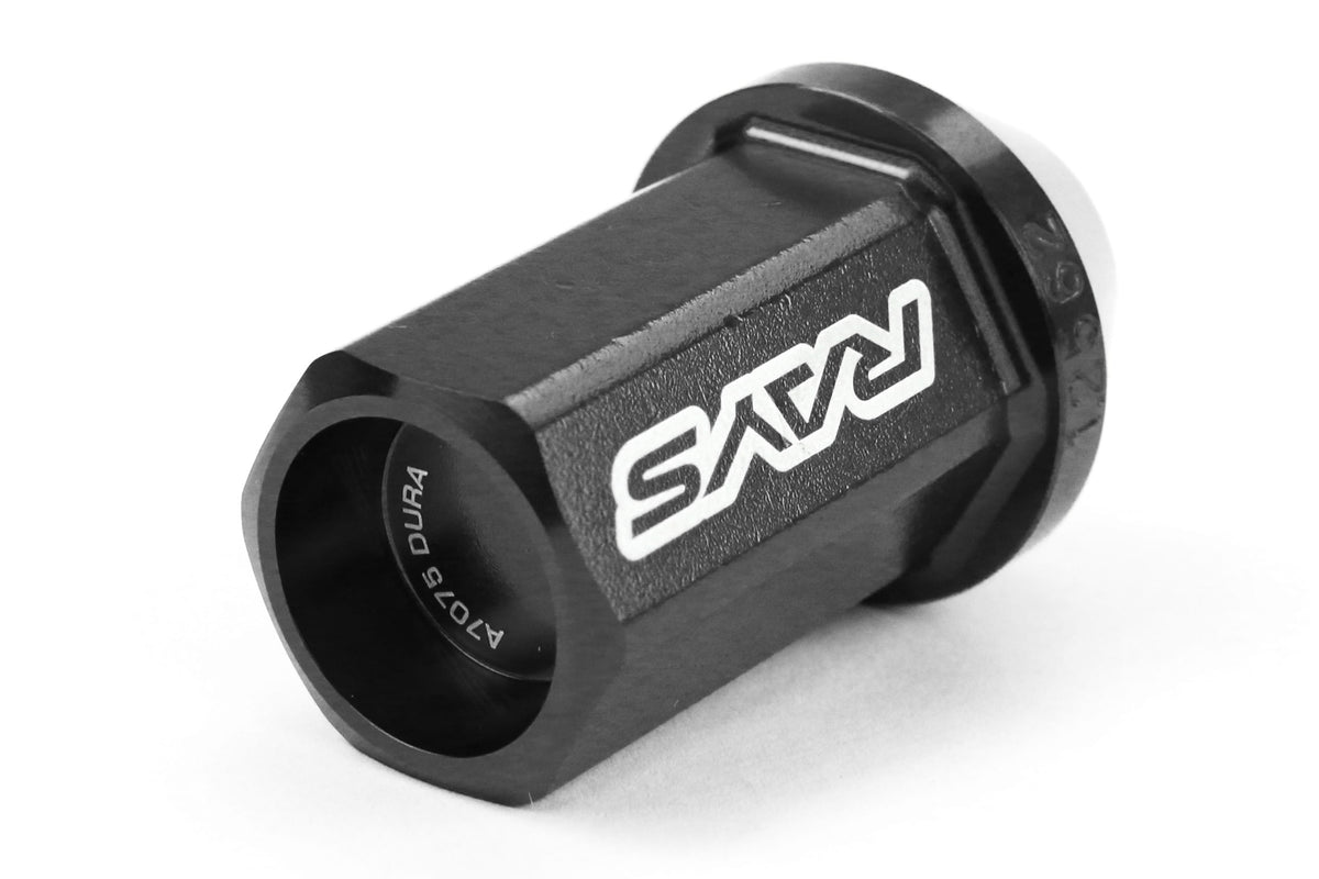 VLKWDURA4212125B Rays Dura-Nut L42 Straight Type lug nuts - 2015+ WRX / 2015+ STI / 2013+ BRZ / 2014+ FORESTER-Black,