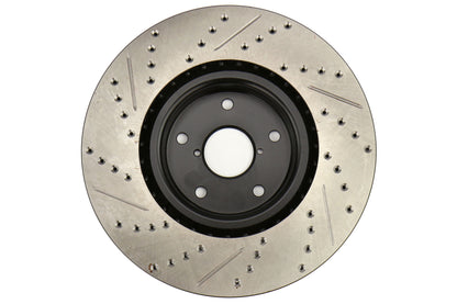 STT127.47022L StopTech Drilled and Slotted Sport Rotors (Front Left) - 2015+ STI,