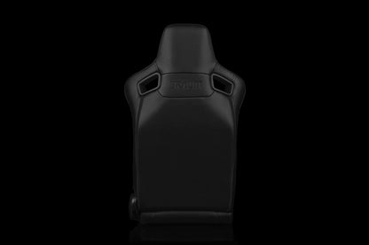 BRMBRR1-BKBS Braum Elite Series Sport Seats - Black Leatherette (Black Stitching) Pair - Universal,
