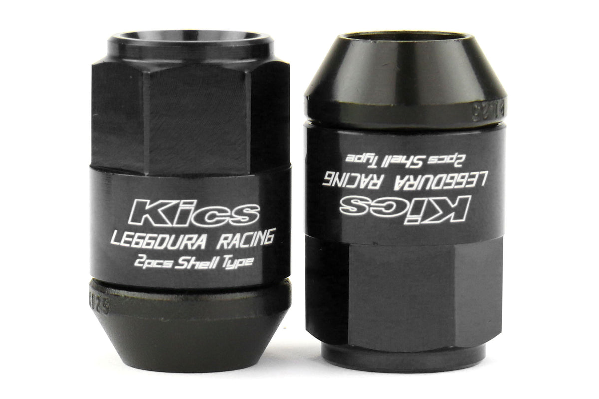 KICWCL3513K Project Kics Leggdura Racing Shell Type Lug Nut 35mm (Closed-End) - 2015+ WRX / 2015+ STI / 2013+ FT86-Black,