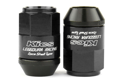 KICWCL3513K Project Kics Leggdura Racing Shell Type Lug Nut 35mm (Closed-End) - 2015+ WRX / 2015+ STI / 2013+ FT86-Black,