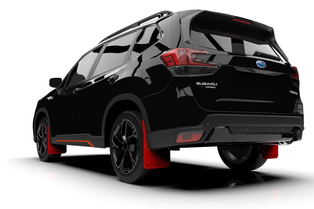 RALMF52-UR-RD/BLK Rally Armor UR Mudflaps - 2019+ Forester-Red Mud Flap with Black Logo,