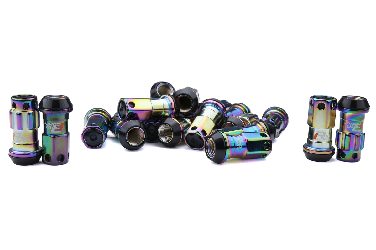 KICWRIA13NK Project Kics R40 Iconix With Aluminum Cap and Locks - 2015+ WRX / STI / 2013+ FT86 / 2014+ Forester -Neo Chrome,