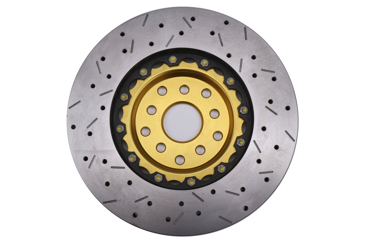 DBB5654GLDXS-10 DBA 5000 Series 2 Piece Drilled and Slotted Rotor (Front) - 2015-2017 STI / 2013+ FR-S / BRZ / 86,