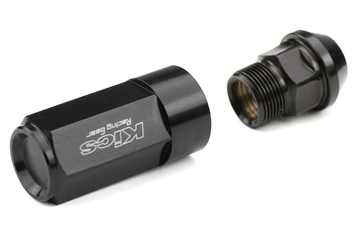 KICWCL5313K Project Kics Leggdura Racing Shell Type Lug Nut 53mm (Closed-End) - 2015+ WRX / 2015+ STI / 2013+ FT86-Black,