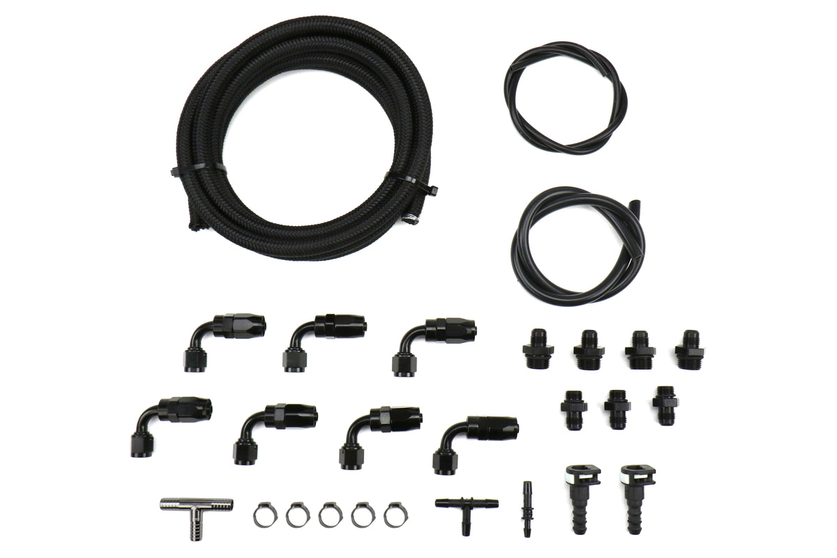 IAGIAG-AFD-2202 2105-2021 Subaru STI IAG Braided Fuel Line and Fitting Kit For IAG Top Feed Fuel Rails and -6 Aeromotive FPR,