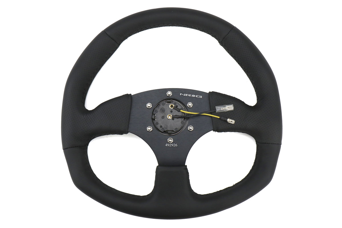 NRGRST-009R NRG 320mm Sport Leather Steering Wheel Oval - Universal,