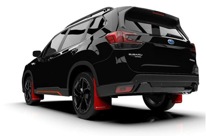 RALMF52-UR-RD/WH Rally Armor UR Mudflaps - 2019+ Forester-Red Mud Flap with White Logo,