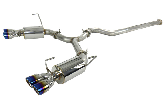ETS200-30-EXH-012 ETS Catback Exhaust System - 2015+ WRX / STI-Muffled-No Resonator-Blue Tips,
