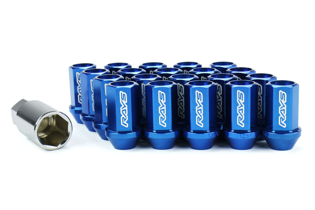 VLKWDURA4212125U Rays Dura-Nut L42 Straight Type lug nuts - 2015+ WRX / 2015+ STI / 2013+ BRZ / 2014+ FORESTER-Blue,