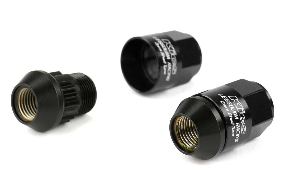 KICWCL3513K Project Kics Leggdura Racing Shell Type Lug Nut 35mm (Closed-End) - 2015+ WRX / 2015+ STI / 2013+ FT86-Black,