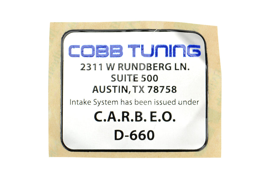 COB715100-BK COBB Tuning Short Ram SF Intake System - 2008-2014 Subaru WRX / 2008-2014 Subaru STI,