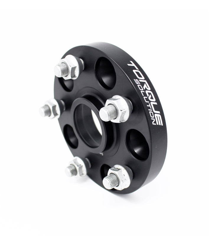 TQSTS-WS-536 Torque Solution Forged Aluminum Wheel Spacer 5x114.3 20mm Black Pair - 2015-2021 Subaru WRX & STI,