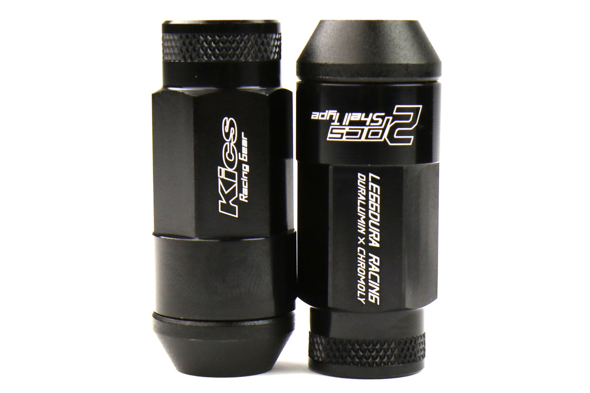 KICWRL5313K Project Kics Leggdura Racing Shell Type Lug Nut 53mm (Open-End) - 2015+ WRX / 2015+ STI / 2013+ FT86-Black,