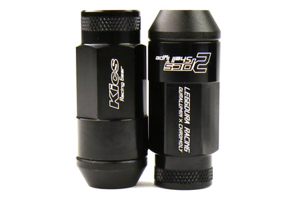 KICWRL5313K Project Kics Leggdura Racing Shell Type Lug Nut 53mm (Open-End) - 2015+ WRX / 2015+ STI / 2013+ FT86-Black,
