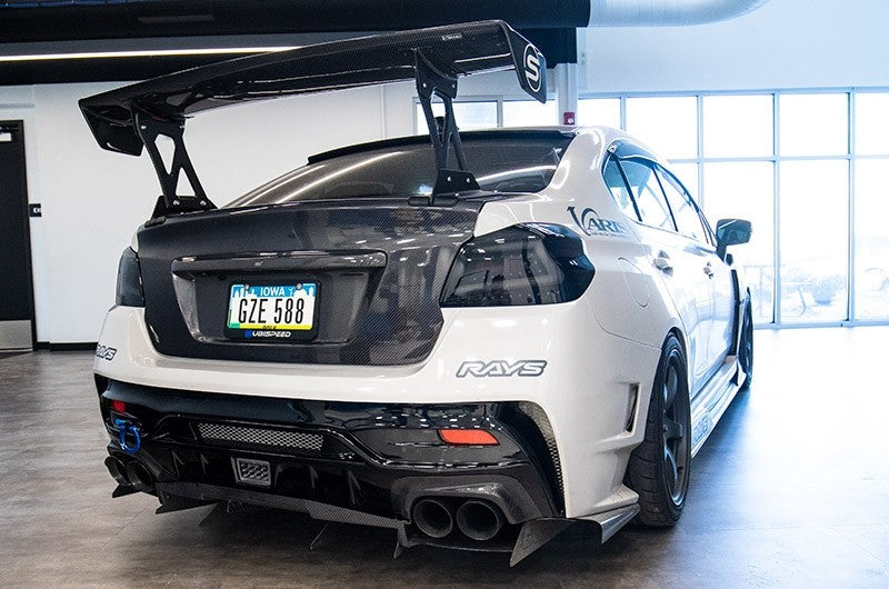 SCDLT-WRX15BBLED-SQ-TM Spec-D Sequential LED Tail Lights - 2015+ WRX / STI-Glossy Black-Tinted Lens-White LED Bar,