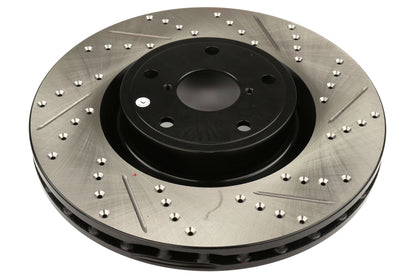 STT127.47022L StopTech Drilled and Slotted Sport Rotors (Front Left) - 2015+ STI,