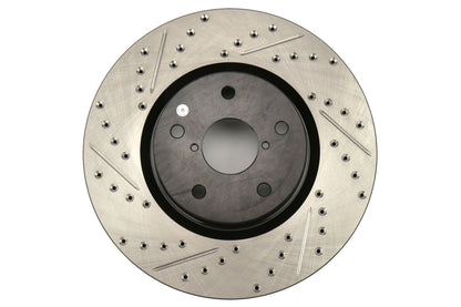 STT127.47027R Stoptech Drilled and Slotted Rotor Single Front Right - 2015-2021 Subaru WRX,