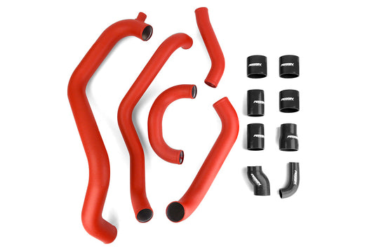 PERPSP-ITR-400-2RD/BK PERRIN Boost Tube Kit Red Piping Black Couplers - 2002-2007 Subaru WRX/STI,
