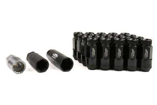 KICWRL5313K Project Kics Leggdura Racing Shell Type Lug Nut 53mm (Open-End) - 2015+ WRX / 2015+ STI / 2013+ FT86-Black,