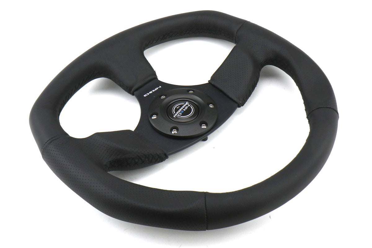 NRGRST-009R NRG 320mm Sport Leather Steering Wheel Oval - Universal,