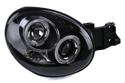 SCDLHP-WRX02JM-TM Spec-D Black Dual Projector Headlights w/ Parking LEDs - 2002-2003 Subaru WRX,