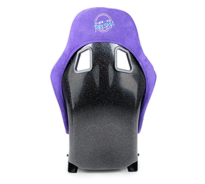 NRGFRP-303PP-PRISMA NRG Innovations FRP Bucket Seat PRISMA Edition with pearlized back. All Black alcantara vegan material. (Medium),