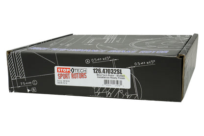 STT126.47032SL Stoptech Slotted Rear Left Rotor Single - Subaru WRX 2015+ | 126.47032SL,