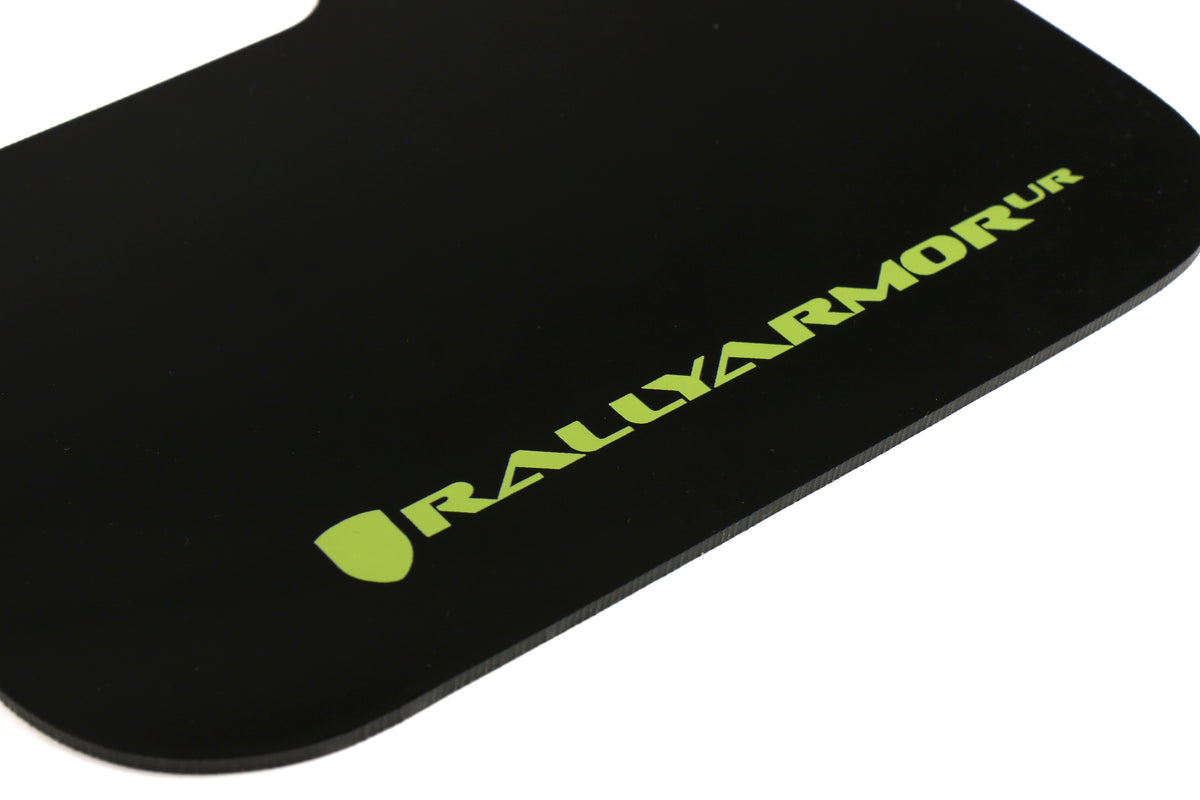 RALMF32-UR-BLK/CGN Rally Armor Mud Flaps - 2015+ WRX / 2015+ STI-Black Mud Flap with Green Logo,